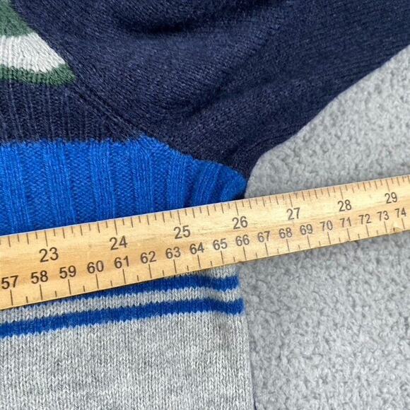 Eddie Bauer 1/4 Zip Pullover Sweater Men's XL Striped Wool Arcylic Nylon Blend - Picture 4 of 9